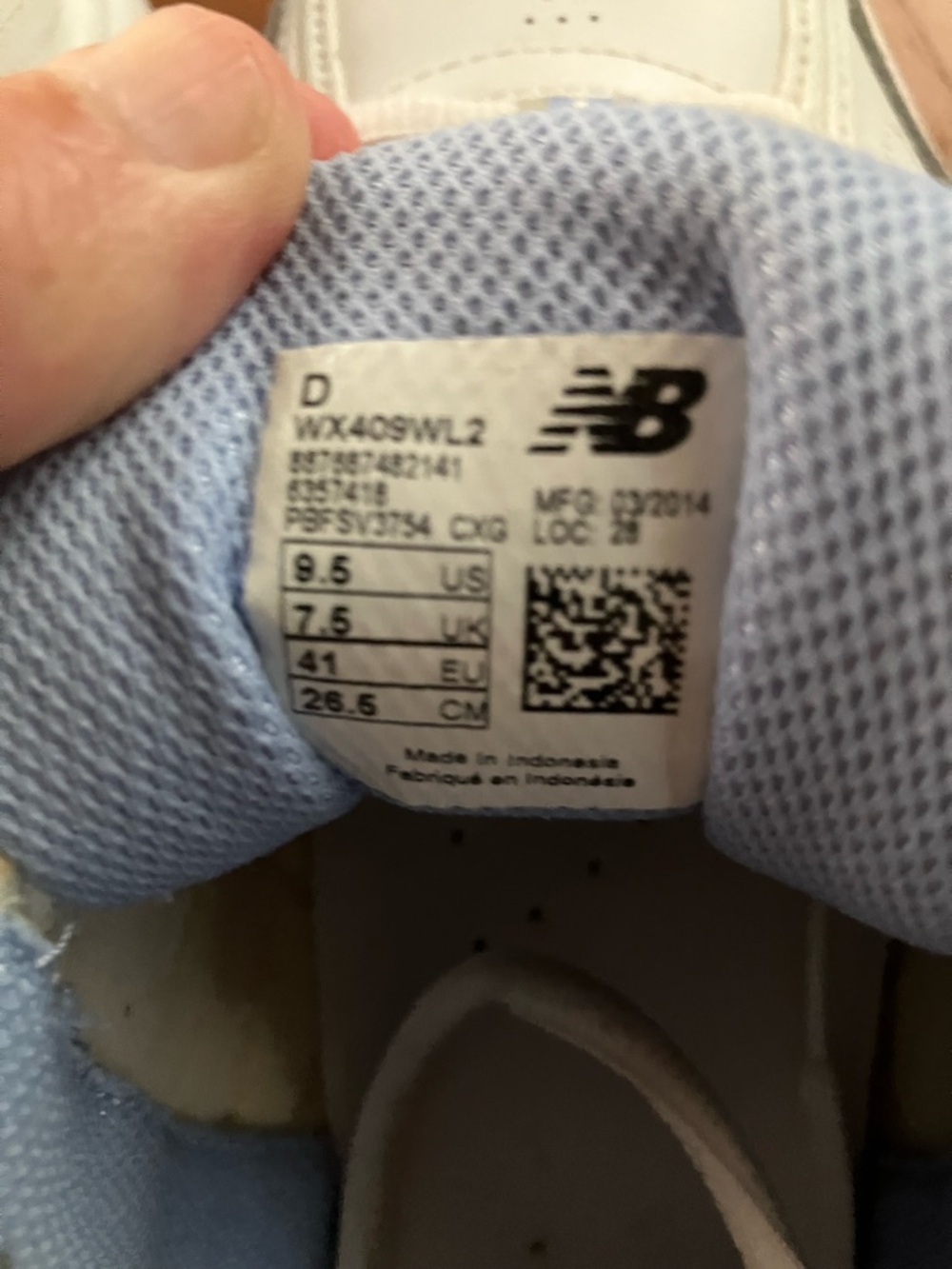 Women’s New Balance 409 White with Light Blue Trim Cross Trainers Size 9.5 - Picture 7 of 7